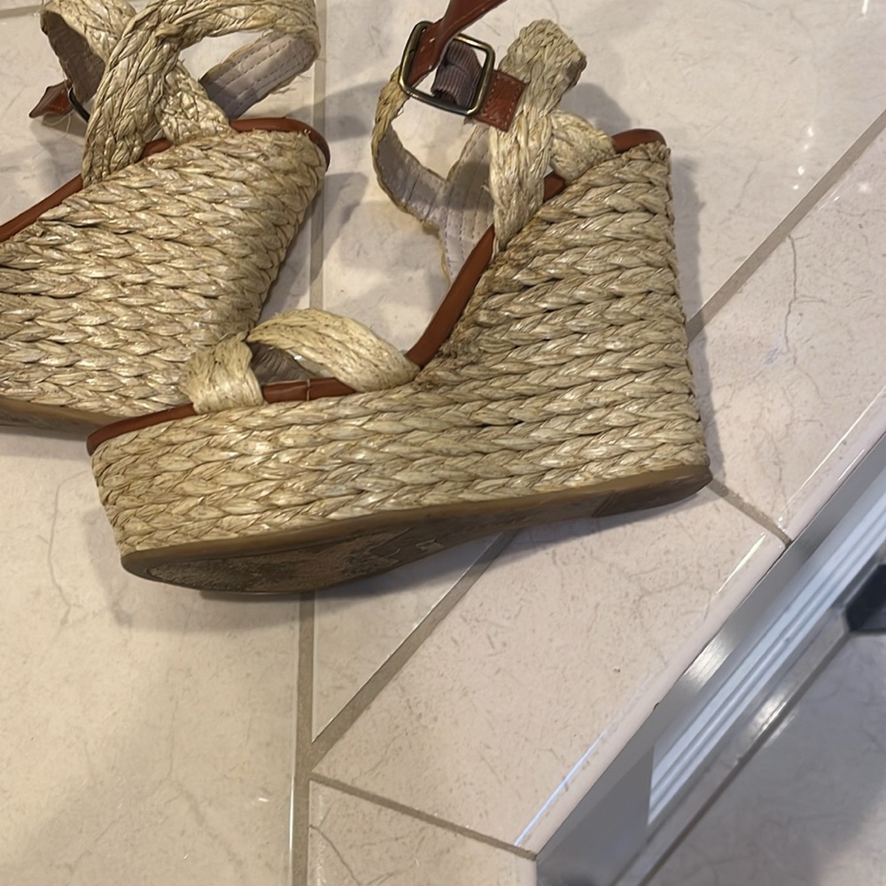 Raffia platform espadrilless size 8 - Picture 6 of 6